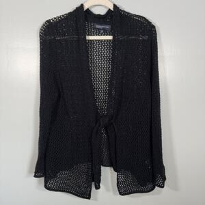 Jones New York Crochet Knit Cotton Tie Beach Top Womens Large Coverup